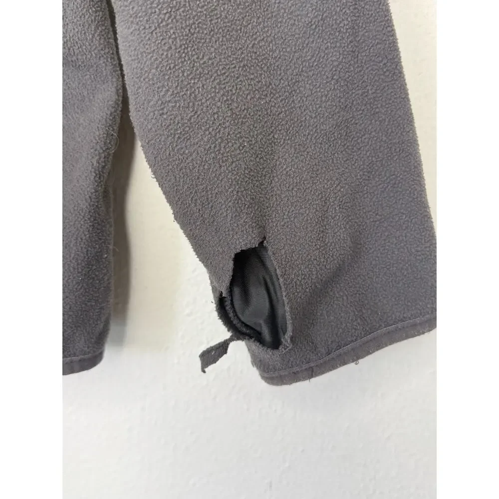 The North Face Mens Fleece Jacket Full Zip Dark Grey Charcoal Large